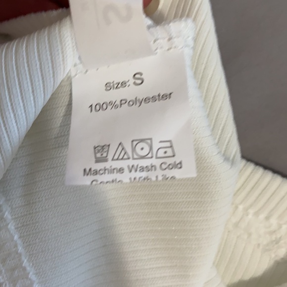 NWT Shein white tube top with front button details - Picture 4 of 6